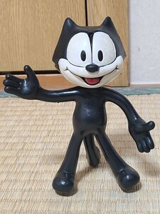 ソフビ　？　フィギュア　？　FELIX THE CAT　　フェリックス・ザ・キャット　当時物　くねくね人形