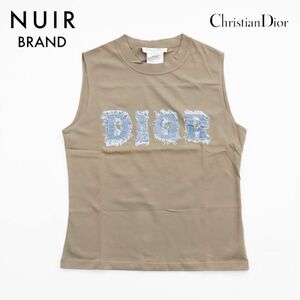 クリスチャンディオール Christian Dior タンクトップ デニム ロゴ カーキ