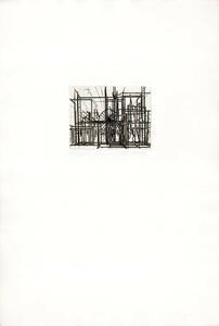 コンスタント・ニーヴェンホイス版画「作品」　銅版画　限20　サイン　10.5×14　S:56.5×38
