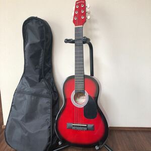 ミニギター ミニ アコースティックギター Sepia Crue W-50RDS レッドサンバースト　右利き　ソフトケース スタンド付き