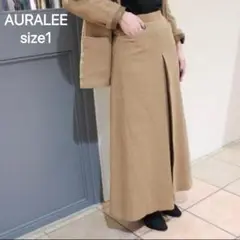 AURALEE  リネン　シルク　サマーツイードロングスカート　size1