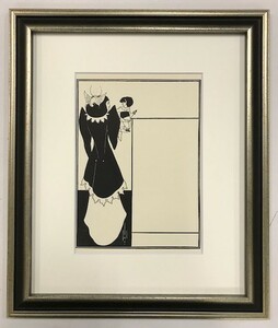 【特価】　≪　　オーブリー・ビアズリー　　≫　　オリジナルラインブロック　　A　POSTER　　1900年　　AUBREY　BEARDSLEY