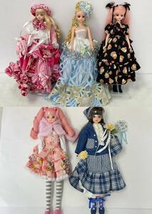 R262-O43-505 TAKARA タカラ マリーン リカちゃん 人形 ドール ドレス 5点セット 着せ替え 女の子 全身/約27cm