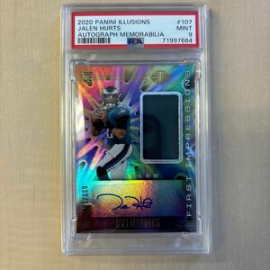 PSA9 2020 ILLUSIONS ジャージAUTO /299 RC JALEN HURTS EAGLES