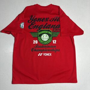 ヨネックス YONEX 全英選手権 2012 バドミントン 赤 レッド プラクティスシャツ ドライシャツ