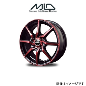 MID ユーロスピード S810 アルミホイール 4本 フィットハイブリット GP系(15×5.5J 4-100 INSET45 ブラックポリッシュ)EUROSPEED S810