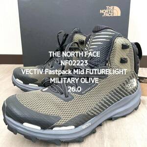 【新品・未使用】THE NORTH FACE ザノースフェイス トレッキングシューズ フューチャーライト アウトドア スポーツ オリーブグリーン 26.0