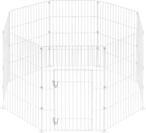 新品 ペットサークル アイリスオーヤマ製 ドア付き マットホワイト 幅149.5cm×奥行149.5cm×高さ91.4cm