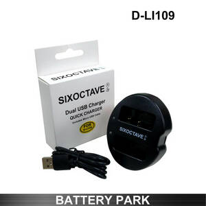 値下　PENTAX D-LI109 対応互換充電器 ２個同時充電可能 D-LI109 / D-BC109 / KBC-109J KP KP IR KP J limited ボディ