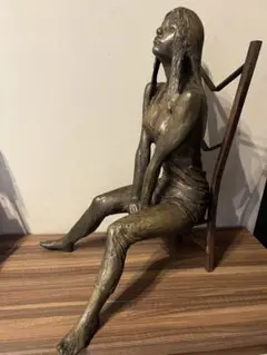 浦山一雄　バックレス　美術品　銅像　ブルージーンズ