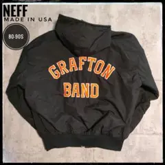 【A34】NEFF USA製 80s 刺繍 春ブルゾン 古着 ナイロンジャケット