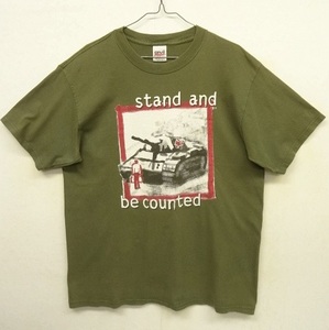 00s ヴィンテージ USA製 CSNY STAND AND BE COUNTED 両面プリント 半袖 Tシャツ オリーブ VINTAGE 00年代 アメリカ製 バンドT