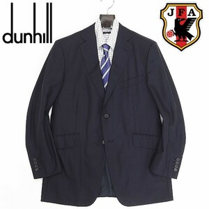 ◆dunhill CUSTOM ダンヒル × JFA サッカー 日本代表モデル 2釦 ジャケット ダークネイビー 52