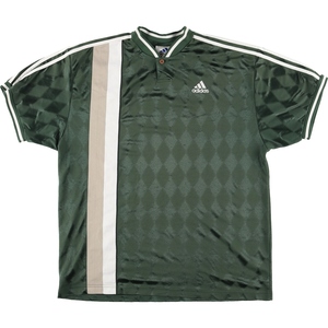 古着 90年代 アディダス adidas ヘンリーネック サッカーユニフォーム ゲームシャツ メンズXL ヴィンテージ /eaa445669