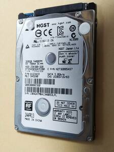 HGST 2.5inch 7mm厚 320GB HTS545032A7E380 使用時間200程度 正常判定 動作確認済 送料無料 即決