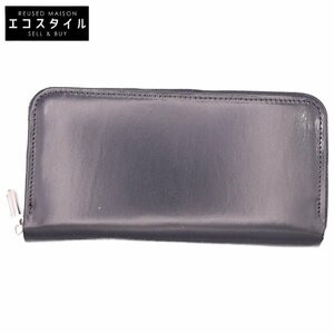 新品同様/ WhitehouseCox ホワイトハウスコックス S2622 LONG ZIP WALLET ブライドルレザー 長財布（小銭入れあり）ブラック メンズ