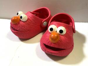 レア! 廃盤 polliwalks SESAMI STREET ELMO ポリウォークス セサミストリート エルモ コラボ クロックス風 サンダル 5/13cm 男女兼用/2011