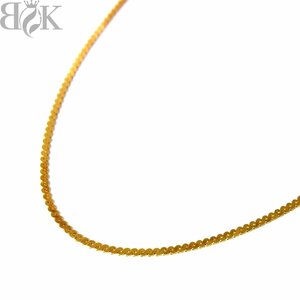 美品 18K 750 デザインネックレス チェーン シンプル イエローゴールド 全長約40.0cm 総重量約2.8g ITALY 超音波洗浄済み ◇