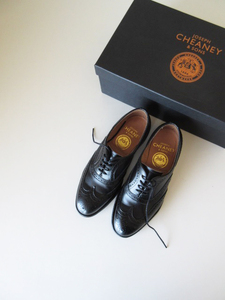 美品 JOSEPH CHEANEY ＆ SONS / ジョセフチーニーアンドサンズ MILLY BLACK CALF UK4.5/約24.0 * レザー シューズ ウィングチップ 革靴