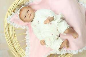 リボーンドール リアル 赤ちゃん人形 トドラードール ベビードール 45cm 高級 かわいい 衣装・おしゃぶり・哺乳瓶付き にっこり ba67