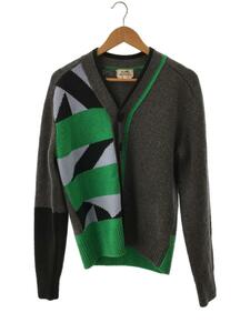 HERMES◆22AW/RAYURES TANGRAM/レイユースタングラム/S/カシミア/GRY