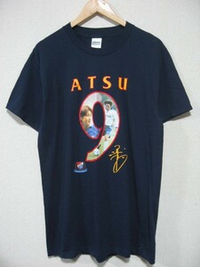 1999-2000 横浜Fマリノス #9 三浦淳宏 サインプリント Tシャツ size M USA製 ネイビー