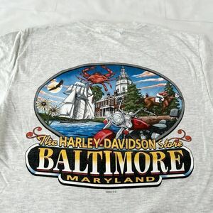 ビンテージ ハーレー ポケット Tシャツ USA製 00s 2004年製 （ HARLEY DAVIDSON バイカー バックプリント 杢グレー 霜降り 90s アメリカ製