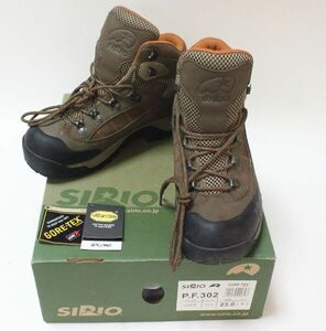 ● SIRIO シリオ トレッキングブーツ P.F.302 302B 23.0cm カフェ ●NOE09573　US 5 CAFE ブラウン系 GORE-TEX トレッキングシューズ