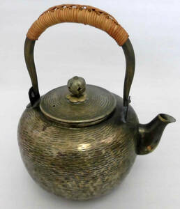 古銀瓶鍍金　煎茶道具　茶道具 ：日本製