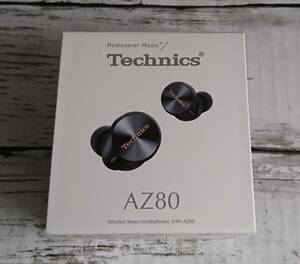 E02-2376　1円スタート　未開封品　テクニクス　ワイヤレスイヤホン　EAH-AZ80-K　ブラック　Technics　ワイヤレスステレオインサイドホン