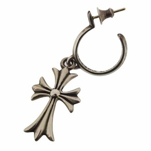 【PRICE DOWN】CHROME HEARTS TINY CH CROSS タイニーCHクロスフープ ピアス シルバー ユニセックス-