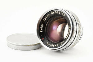 外観美品 コンタックス CONTAX Zeiss Opton Sonnar 50mm F2 T #1345