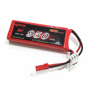 Kypom K6 7.4V 950mAh 35C70C リポ バッテリー★ホビーショップ青空