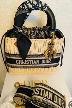 ディオール　Christian Dior カゴバック　レディディオールミディアム