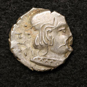 インド・スキタイ王国 西クシャトラパ ドラクマ銀貨（388-415年）[E1369]古代ギリシャコイン,古代ローマ