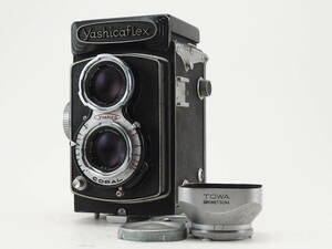 ★実用品★ ヤシカ YASHICA FLEX MODEL C ★TOWA BAYONET フード、純正キャップ付属！ #TA3836