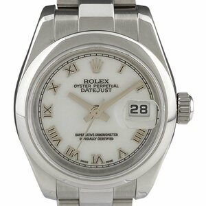 ロレックス ROLEX デイトジャスト ローマン 179160 腕時計 SS 自動巻き ホワイト レディース 【中古】