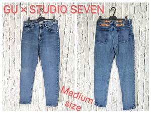 ★送料無料★ GU × STUDIO SEVEN スキニーデニム パンツ ジーユー コラボ スタジオセブン ジーンズ STUDIOSEVEN CHILDHOOD DREAMS Medium