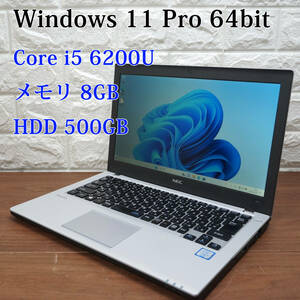 NEC VersaPro VK23TB-U VB-U 《Core i5-6200U 2.30GHz / 8GB / 500GB / Windows11 Pro / Office 》12.5型 ノートパソコン PC 17455