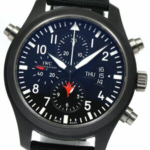 IWC IWC SCHAFFHAUSEN IW379901 パイロットウォッチ トップガン クロノグラフ デイデイト 自動巻き メンズ 保証書付き_757062