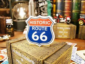 アメリカン　アドバタイジング　ステッカー　Sサイズ　（No.53/HISTORIC ROUTE66）　アメリカン雑貨　アメリカ雑貨　車　シール　ブランド