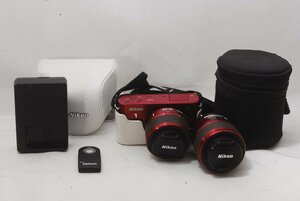 ニコン ミラーレス一眼 Nikon1 J2 レンズキット 10-30mm F3.5-5.6 + 30-110mm F3.8-5.6 充電器MH-27/充電池EN-EL20 ソフトケース