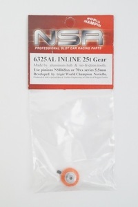 新品 NSR 1/32 INLINE インライン 25t Gear ギア 6325AL スロットカー