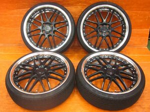 【Y4】WORK RIZALTADO MESH リザルタード メッシュ マットブラック 17インチ 6.0J +45 PCD100 4H NANKANG NS-20 165/40R17 車高短 軽自動車