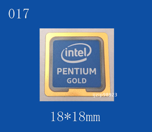 即決017【 Intel PENTIUM GOLD 】エンブレムシール追加同梱発送OK■ 条件付き送料無料 未使用