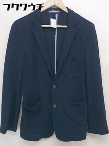 ◇ COMME CA COMMUNE コムサコミューン シングル2B 長袖 テーラード ジャケット サイズS ネイビー メンズ