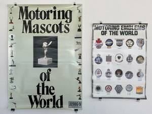 車関連ポスター2枚セット MotoringMascots/MotoringEmblems 海外 モーター エンブレム マスコット レトロ アート