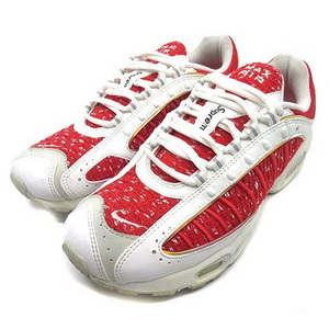 ナイキ NIKE シュプリーム SUPREME エアマックス テイルウインド AIR MAX TAILWIND 4 スニーカー AT3854-100 ホワイト 白赤 27.5cm ☆AA★