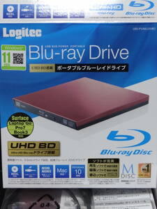 ロジテック ブルーレイドライブ LBD-PVA6U3VRD BDXL Ultra HD Blu-ray 外付け バスパワー ポータブル USB3.0 Logitec 