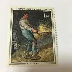 フランス  美術シリーズ・ミレーの絵画切手 未使用 1971
